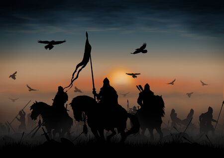 After the battle. The sun after the battle.の写真素材