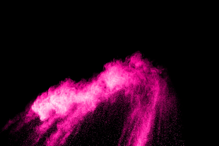 color powder explosion on black background.の写真素材