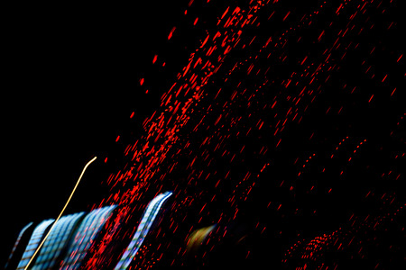 Night city street lights background and street lights blur bokeh,Colorful circles of light abstract background.の写真素材