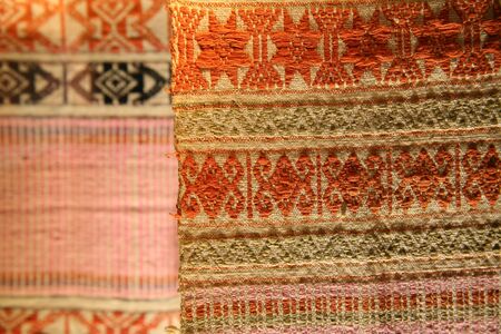 Pattern of the traditional woven fabrics / Patterns of traditional textilesの写真素材
