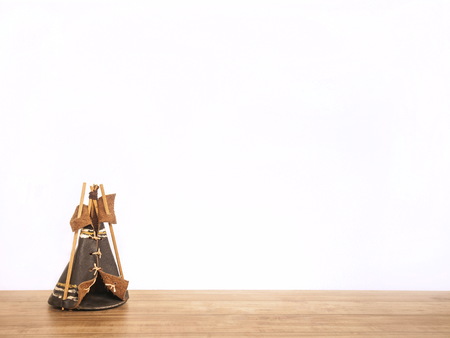 Indian tent with White backgroundの写真素材