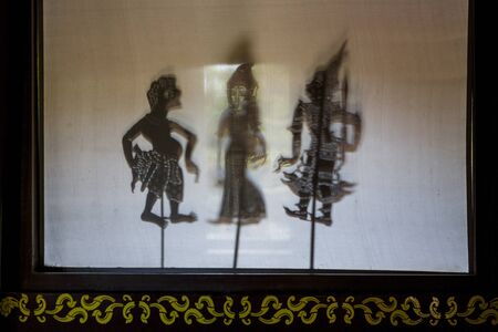 Southeast Asia shadow puppet  / Nang Talung is a shadow puppet  , Nang Taloong  is typically a kind of amusement of the south of Thailandの写真素材