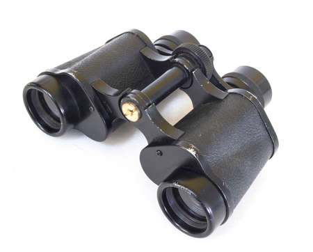 Vintage binoculars , Binoculars Isolated whiteの写真素材