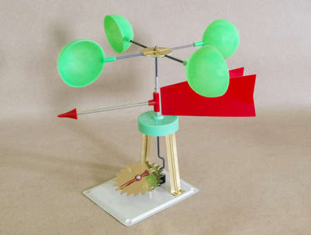 Wind speed and direction measuringの写真素材
