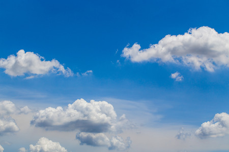 White clouds in blue sky.の写真素材
