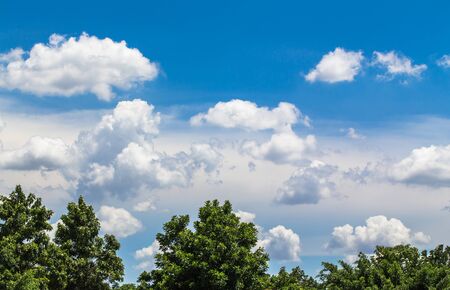 White clouds in blue sky.の写真素材