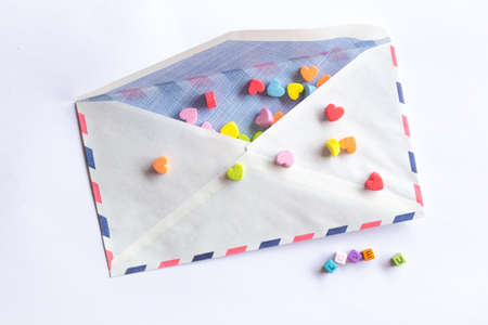 Heart Envelope Send to a special someoneの写真素材