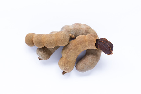 Tamarind isolated on white backgroundの写真素材
