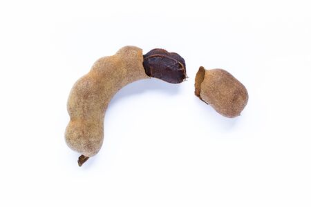 Tamarind isolated on white backgroundの写真素材