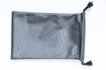 Velvet bag, pouch isolated on white backgroundの写真素材