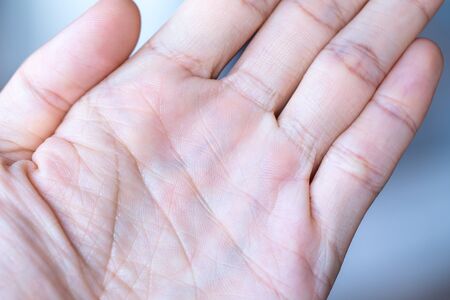 close up hand manの写真素材