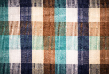 close up of Fabric plaid texture. Geometric backgroundの写真素材