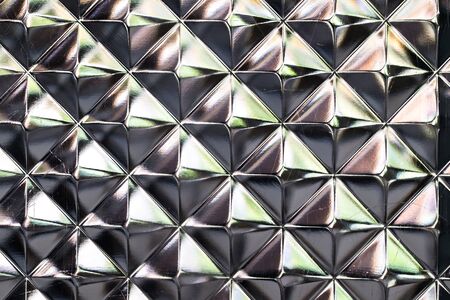 intensive light tone of colorful glass block wall texture closeupの写真素材