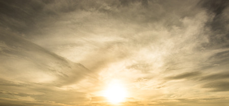 Dramatic sky with morning sunlight.の写真素材