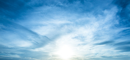 soft light with blue sky cloudy whiteの写真素材