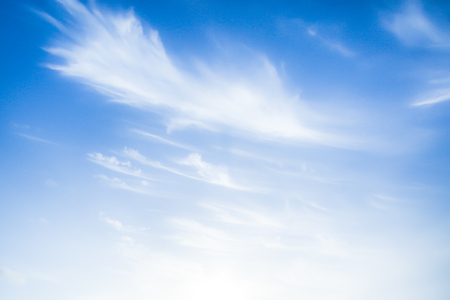 soft light with blue sky cloudy whiteの写真素材