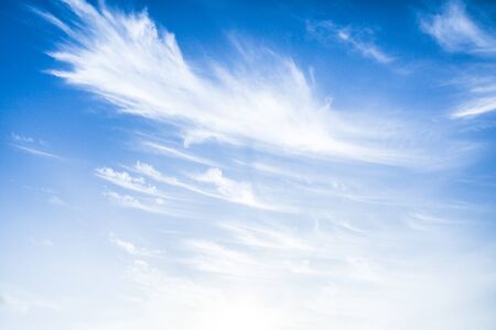 soft light with blue sky cloudy whiteの写真素材