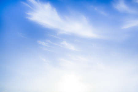 soft light with blue sky cloudy whiteの写真素材