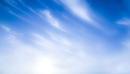 soft light blue sky cloudy whiteの写真素材