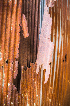 Rusted galvanized iron plateの写真素材