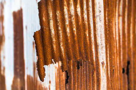Rusted galvanized iron plateの写真素材