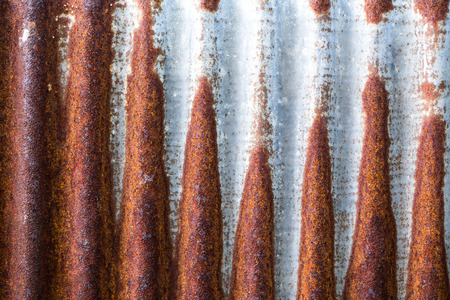 Rusted galvanized iron plateの写真素材