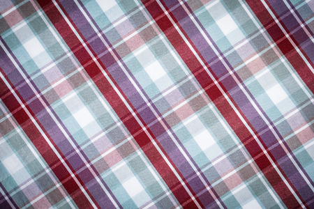 close up of Fabric plaid texture. Geometric backgroundの写真素材