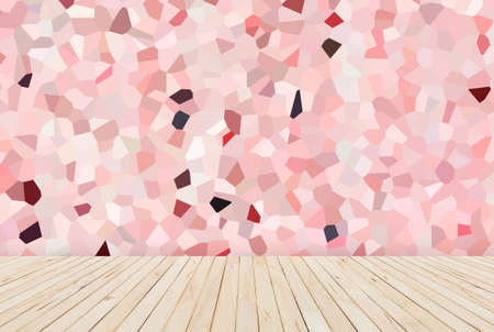 color glass look like bokeh made crystallize background with wooden floor inside and interiorの写真素材