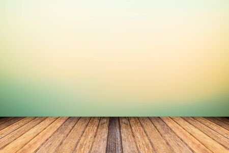 color blur background with wooden floor inside and interiorの写真素材