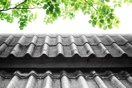 Old and dirty grey roofの写真素材