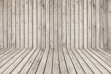 Pine wooden panel wall interior backgroundの写真素材