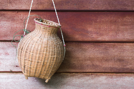 Traditional ancient fishing equipment of rural Thailand.の写真素材