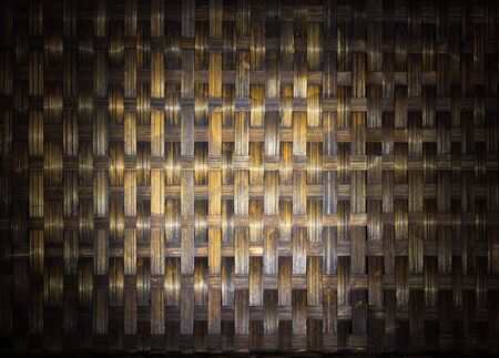 old bamboo weave handmade backgroundの写真素材