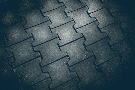 texture of tile paved walkwayの写真素材