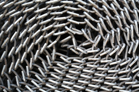 Iron wire fence, Stainless steel metal mesh.の写真素材