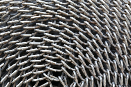 Iron wire fence, Stainless steel metal mesh.の写真素材