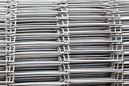 Iron wire fence, Stainless steel metal mesh.の写真素材