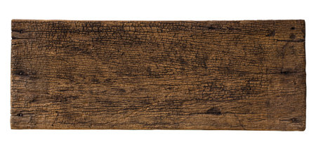Abstract Natural wood table texture isolated on white background : Top view of plank wood for graphic stand product, interior design or montage display your productの写真素材