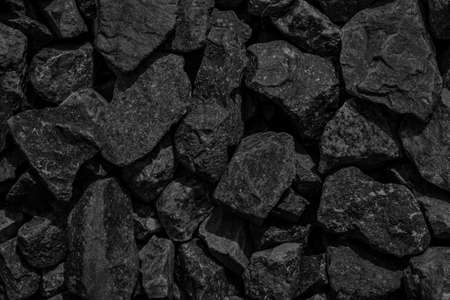 Natural black coals for background design. Industrial coals. Volcanic rock energy on earth.の写真素材