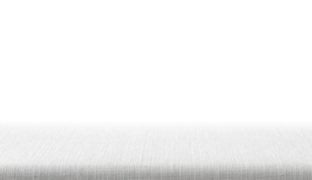 Abstract Natural fabric linen on table. Top view of sackcloth textured. White Canvas for graphic stand product, interior design or montage display your productの写真素材