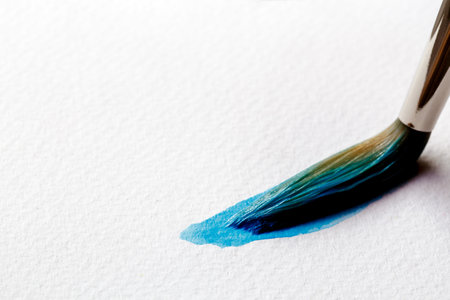 Abstract Hand painted Watercolor Colorful wet background with paint brushes on paper. Watercolor texture for creative wallpaper or design art work. Pastel colors toneの写真素材