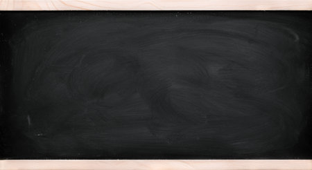 Chalkboard blackboard. Chalk texture school board display for background. chalk traces erased on board with copy space for add text or graphic design. Education conceptsの写真素材