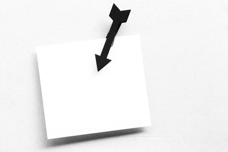 Abstract striped black arrow on white paper pattern. Blank notebook. picture for add text message or used background on websiteの写真素材