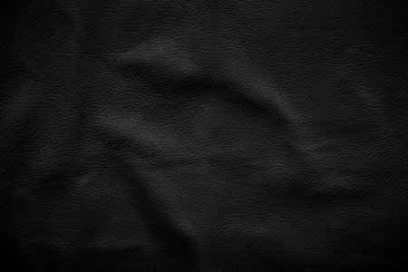 Abstract luxury leather black texture for background. Dark Gray color leather for work design or backdrop product.の写真素材