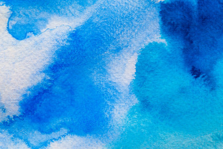 Abstract Hand painted brush Watercolor Colourful wet background on paper. Handmade Pastel colour texture art for creative backdrop wallpaper or design art work.の写真素材