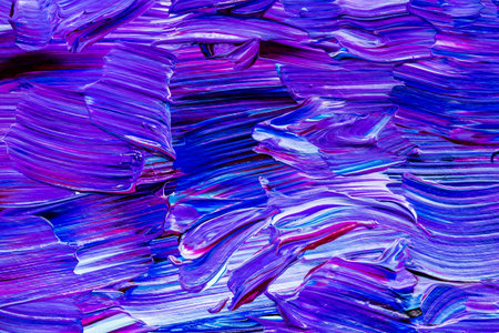 Abstract art background hand drawn acrylic painting. Brushstrokes colorful texture acrylic paint on canvas. picture for artwork design. Modern contemporary art.の写真素材