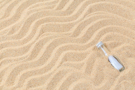 Summer background concept, Sand beach Backdrop with copy space for add text message or design art...