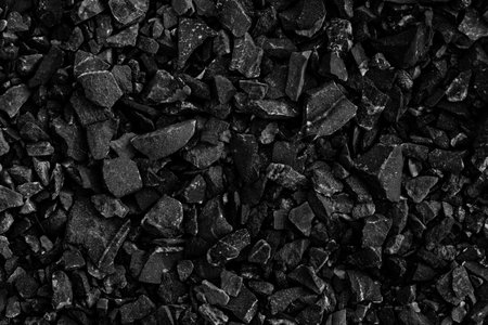Natural black coals for background design. Industrial coals. Volcanic rock energy on earth.の写真素材