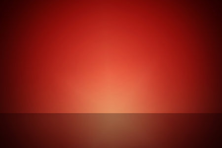 Abstract red template background. Picture can used web ad or stand product. studio with blank space dark gradient wall.の写真素材