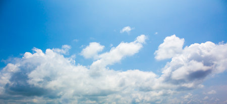 Blue sky and clouds with space for add text above. picture background website or art work design. freedom with sky.の写真素材